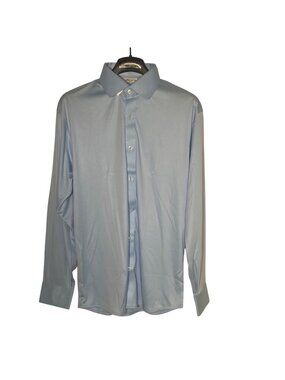 Collars & Co. Quattro Flex Dress Shirt Long Sleeve Sz MED Sky Blue